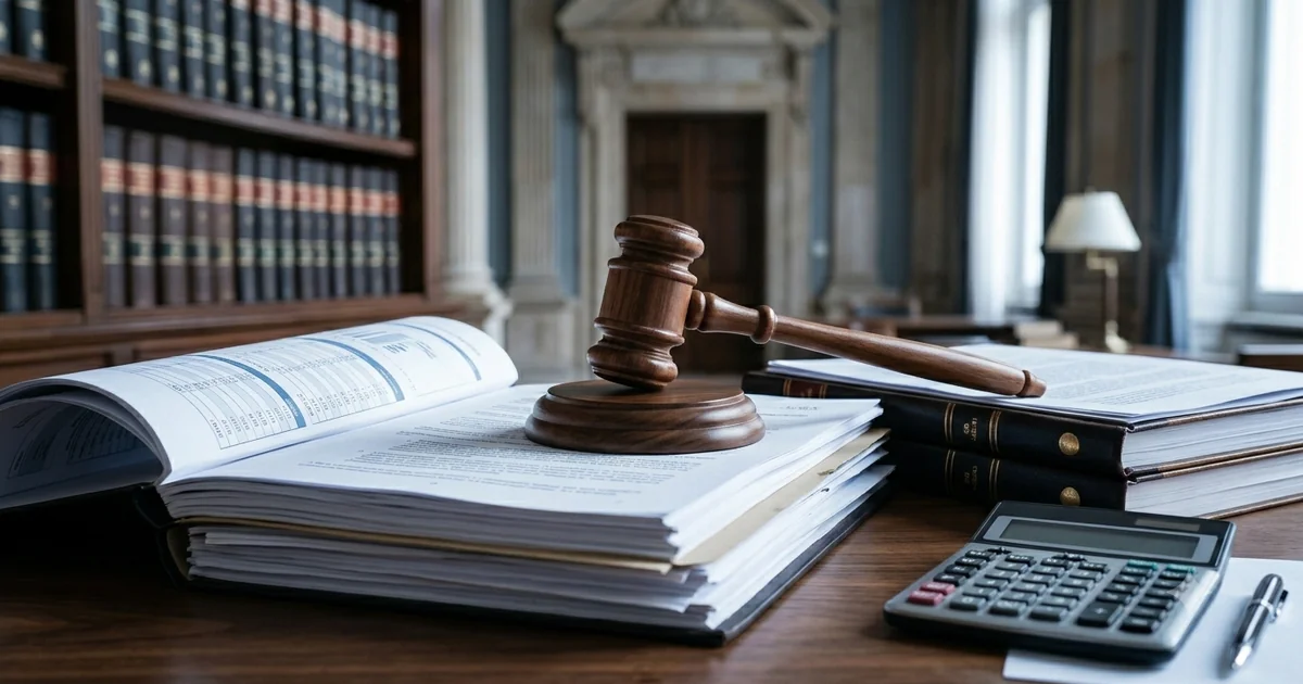 Mazo judicial sobre documentos legales en una biblioteca de derecho - retracto crédito litigioso cesión de cartera - Ayuda Cesiones